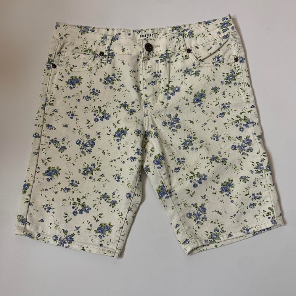 Forever 21 Floral Bermuda Shorts